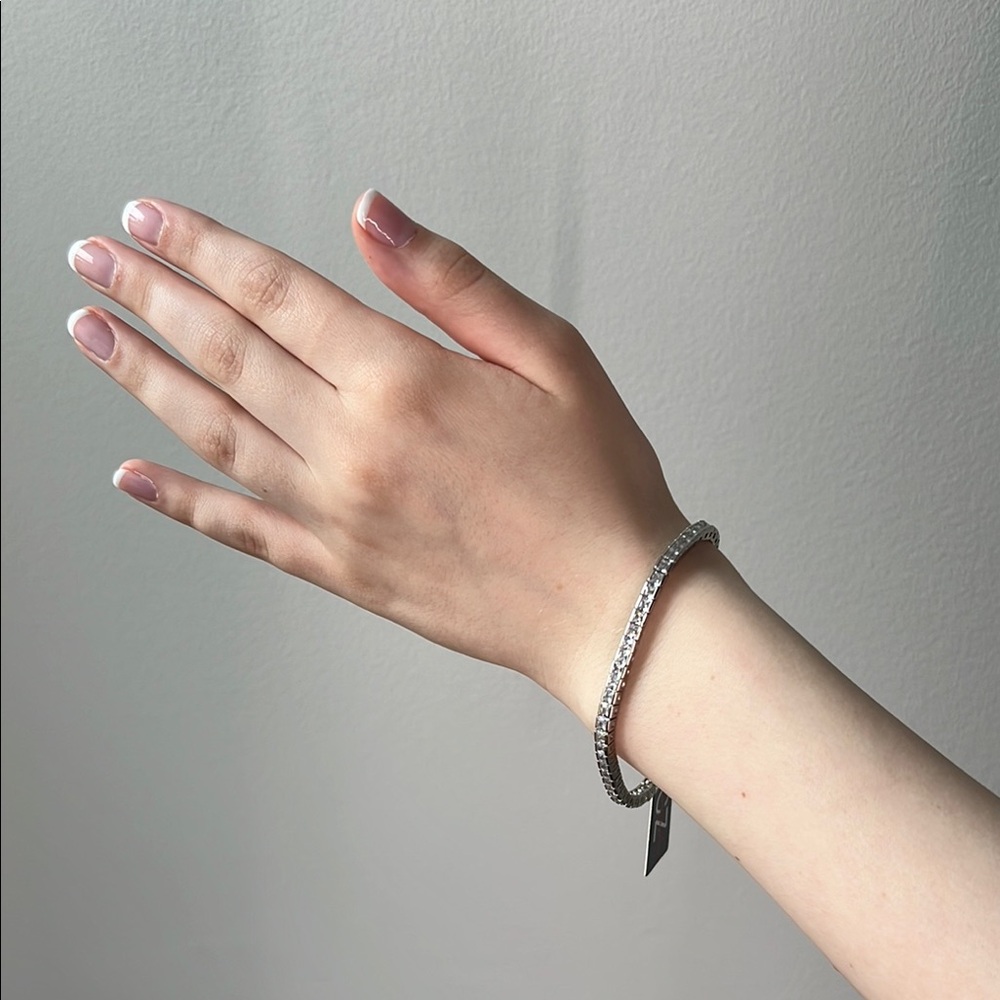 Elegant Kenneth Jay Lane Silver tennis Bracelet